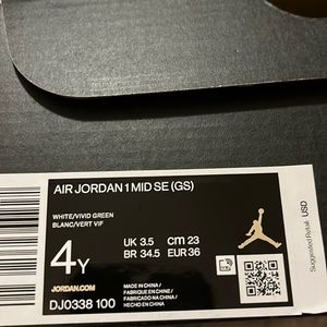 air jordan 1 mids! white, light great & light yellow!